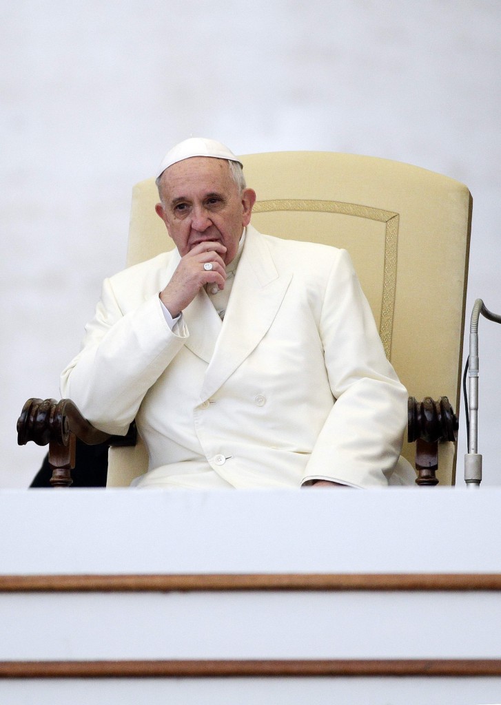 Pope Francis pictured in St Peter's square at the Vatican.