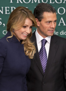 Mexican First Lady Angelica Rivera and Mexico's President Enrique Peña Nieto.