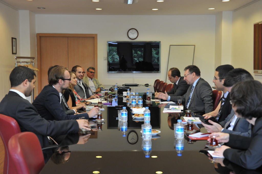 Representatives from the Turkish Foreign Ministry meet with journalists at a meeting in Ankara last week.