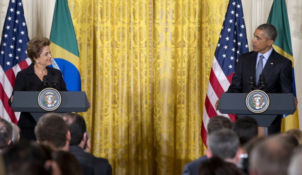 Dilma Rousseff and Barack Obama at the White House.