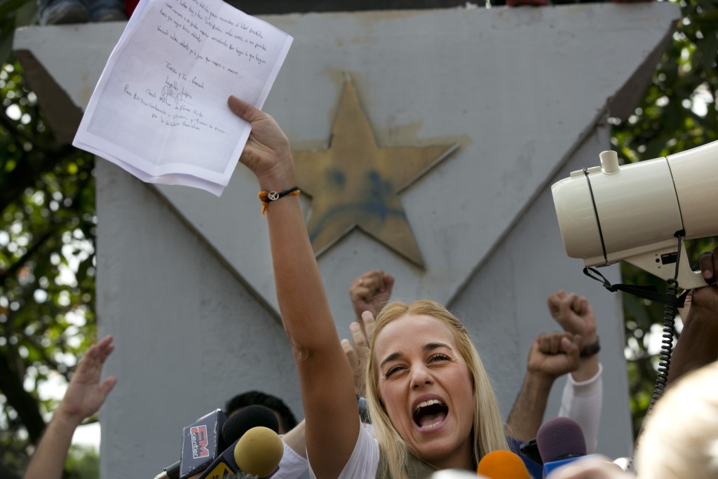 Wife of jailed Venezuelan opposition leader, Leopoldo López.